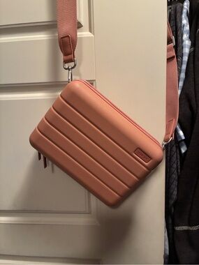 AWAY-Inspired hardshell Crossbody Bag in Clay Pink (salmon color)